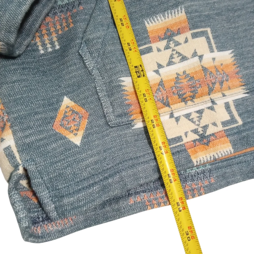Pendleton Southwestern Print Hoodie Kangaroo Pocket Pullover Ranchwear Cabin Med - Picture 3 of 9